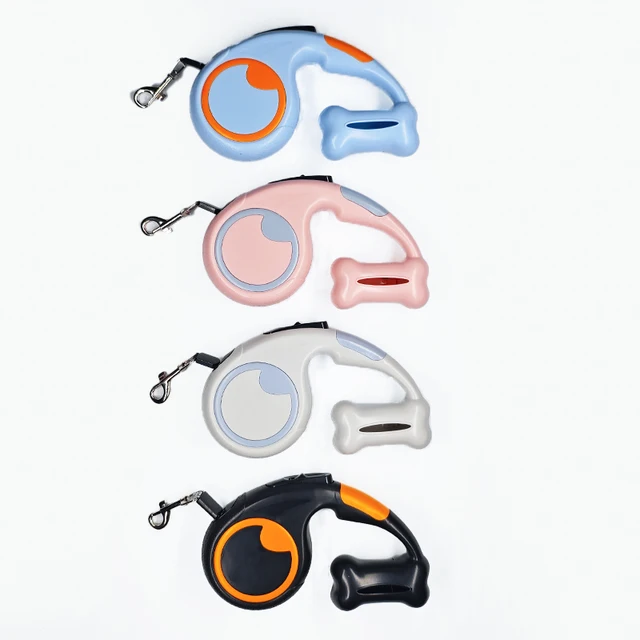 3m 5m Nylon Dog Leash Automatic Retractable Durable Cat Lead Extending Puppy Walking Running Traction Roulette For Small Dogs 3