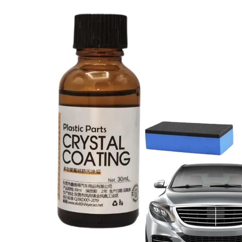 30Ml Car Plastic Restore Coating Agent Plastica Gomma Riparazione Esterna Clean Refresh Restoration Agent Black Shine Seal Brighten