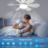 IRALAN Modern ceiling led light fan 52CM 42CM silent with remote control ceiling fan lamp for room office study kitchen 5