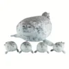 40cm Plush Blob Seal Pillow Mother with Four Kids Seal Chubby 3D Novelty Sea Lion Doll Stuffed Toy Pillow Gifts for Kids Girls 6