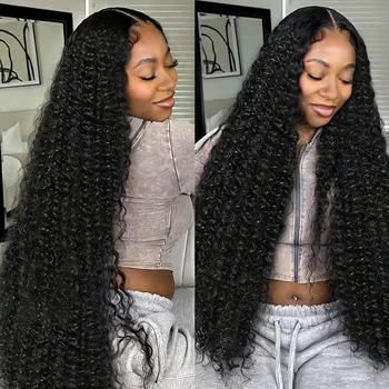 36 Inch Deep Wave Lace Front Wig 13x4 13x6 250% Density 5x5 Hd Lace Frontal Wig Brazilian Human Hair For Black Women Pre plucked 1