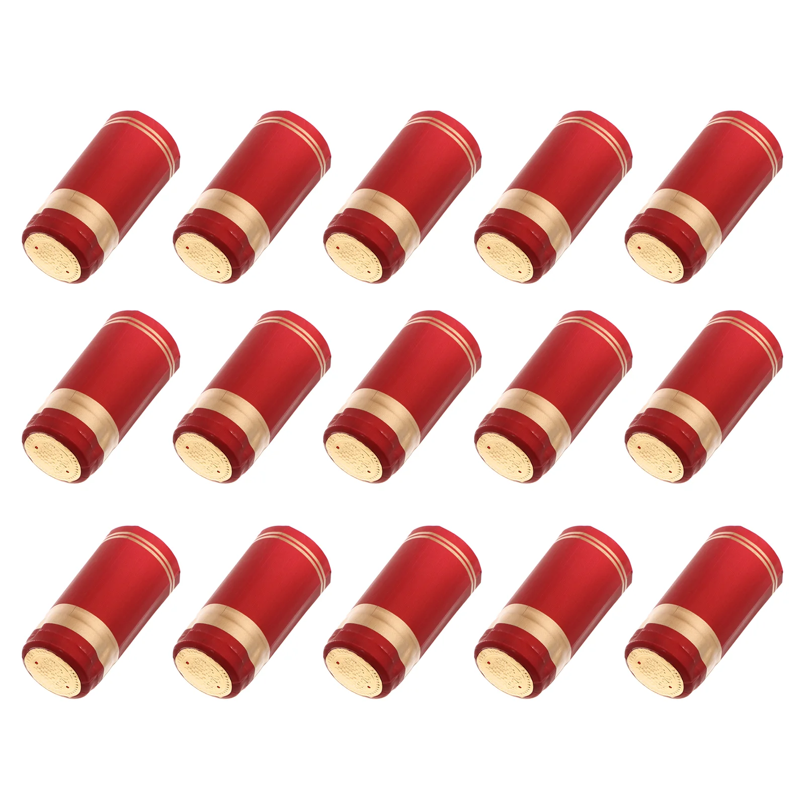 Heat Shrink Capsules Wine Bottle Capsules Wine Heat Shrinkable Cap Wine Shrink Film Wrap for Straight Mouth Bottle (Red,