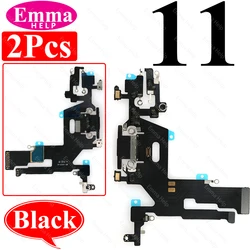Dual USB Charging Port Flex Cable with Microphone Flex (2Pcs 11)