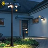 Aluminum Outdoor Post Lights Hardwired Street Lamps 3 Heads Pole Lighting Brown Color for Garden Patio Backyard Walkway Driveway 1