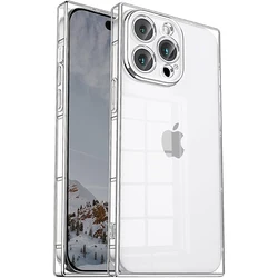 Square Transparent Phone Case - Sleek and Durable Protective Cover - iPhone 14 Plus (Clear)