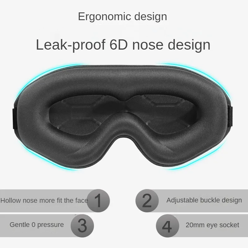 Eye Mask for Sleeping 3D Contoured Cup Blindfold Concave Molded Night Sleep Mask Block Out Light with Women Men 3
