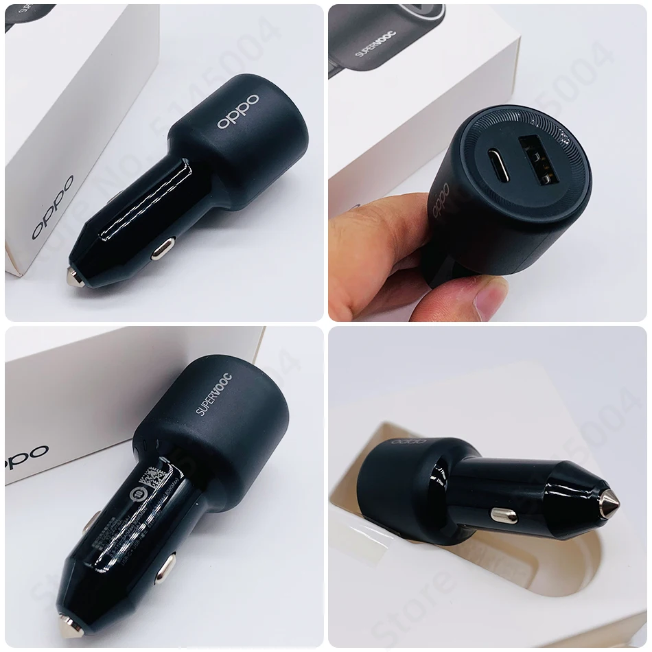 Original OPPO 80W SUPERVOOC Car Charger USB-A 80W Max USB-C 30W Max For OPPO  Find X5 PRO Reno Pro AliExpress