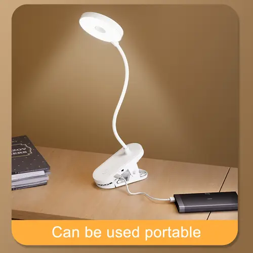 Clip-On Desk Lamp Portable LED Desk Lamp Desktop Book Lamp Timed Stepless Dimming 1200 Mah Eye Protection Reading Study Lamp - Image 6