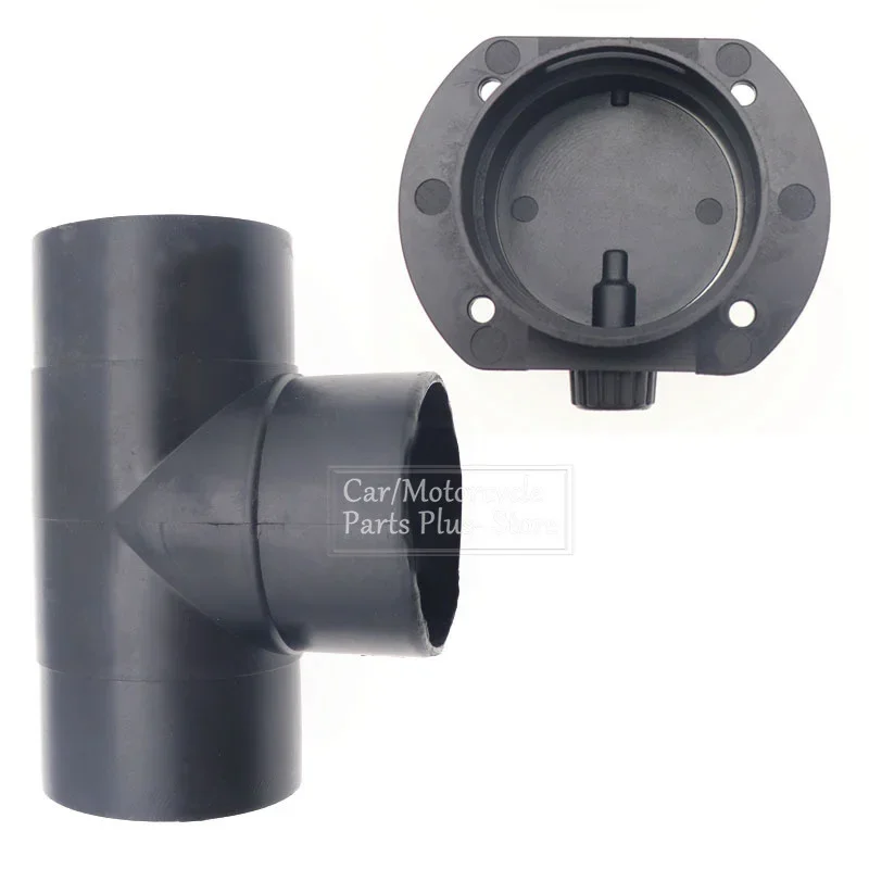 75mm Diesel Heater Air Vent Ducting T Piece Outlet Exhaust Connector w/Regulating Valve For Webasto Eberspaecher Parking