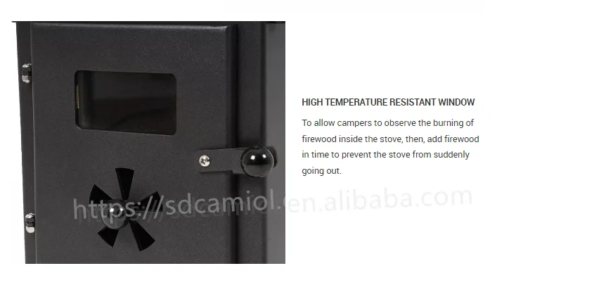 Description Picture 4 of itemhot sale indoor/outdoor heating and cooking wood burning tent stove popular in europe