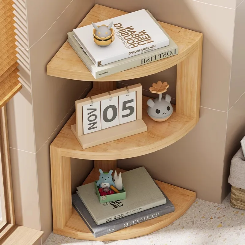 Supporti portaoggetti angolari Organizzatore in legno Scaffale Decorazione per ufficio Scaffali Organizzatori da scrivania Espositore Forniture estetiche per la casa - immagine 2