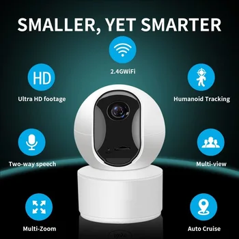 8MP 4K WiFi Security Indoor Camera 10X Digital Zoom Pan Tilt IP Camera Ai Automatic Tracking Night Vision Intercom Security 1