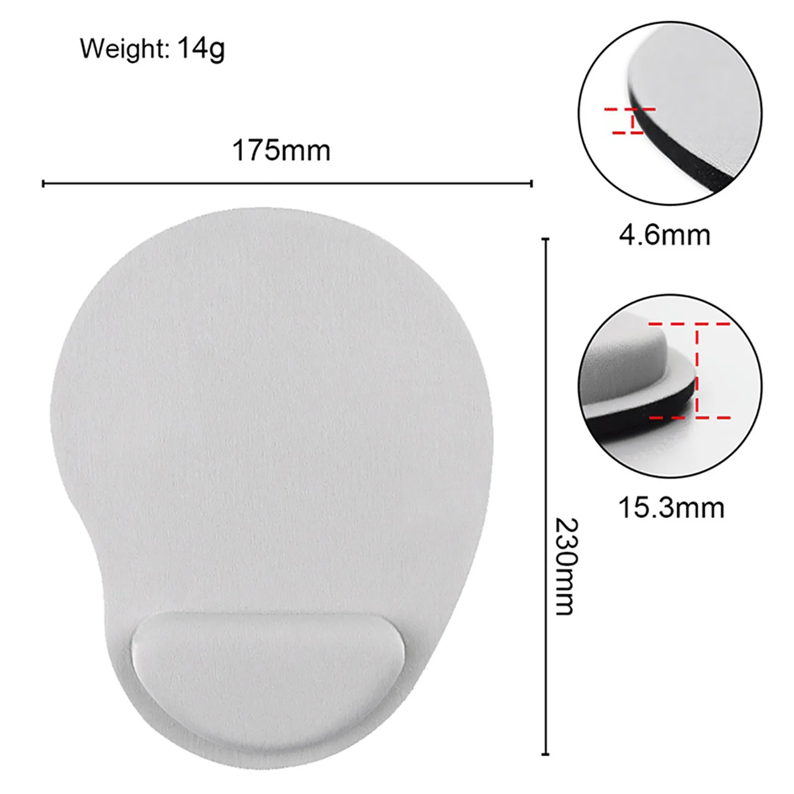 Rubber Mouse Pad Gel With Wrist Support Solid Color Soft Anti-slip Mousepad For Office Desktop Ergonomic Desk Mice Mats Ковер