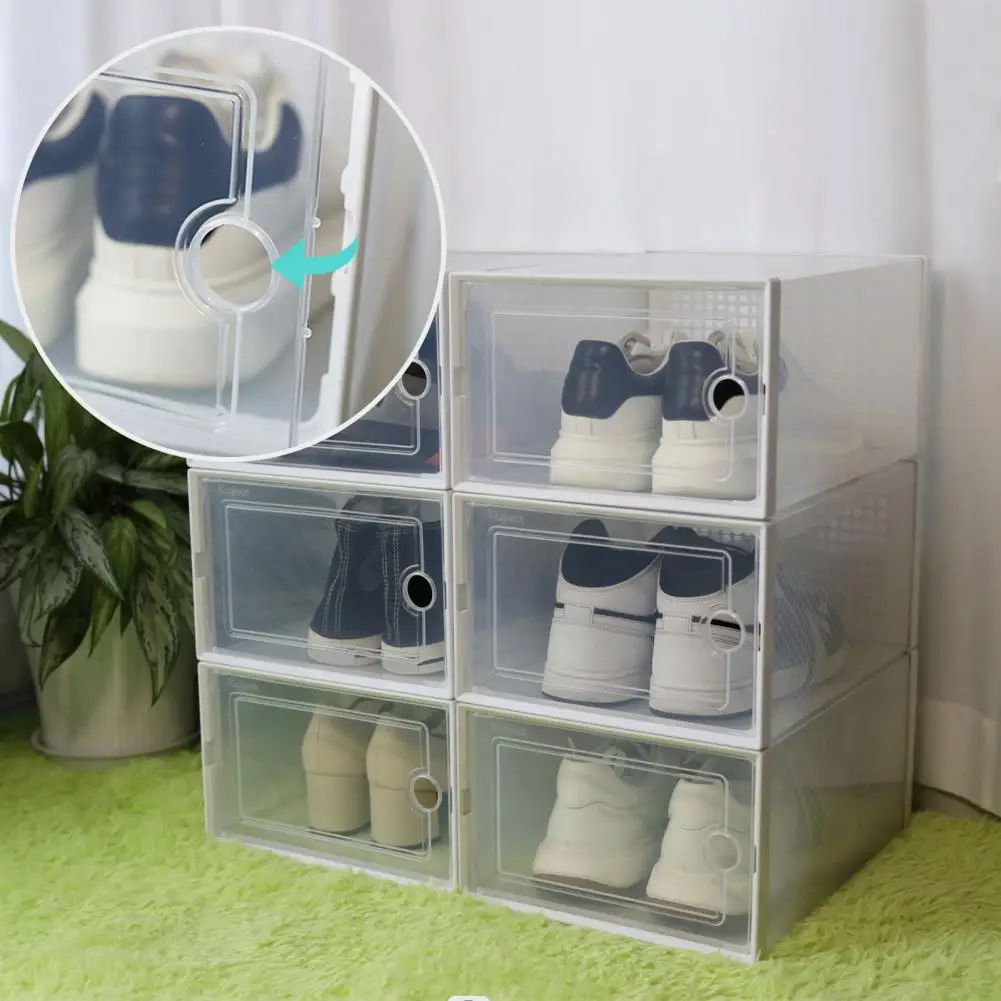 

Shoe Organizer Shoe Organizer with See-through Door Maximize Storage Space with Stackable Shoe Box Organizers for Efficient