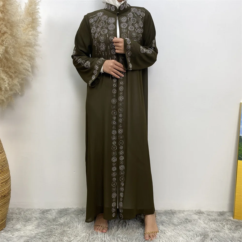 

Роскошное кимоно с бриллиантами, открытая абайя для женщин, Рамадан, Eid, Турция, женская одежда, платья Caftan
