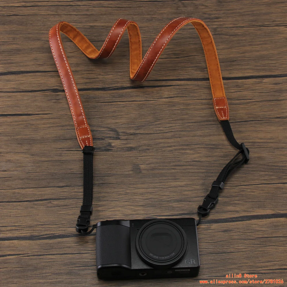 가죽 카메라 숄더 스트랩 캐논 g7x mark ii iii G5X Ricoh GR4 Ⅳ IIIx LUMIX TZ99,95,200EB LX10/15 RX10용 목걸이형 스트랩