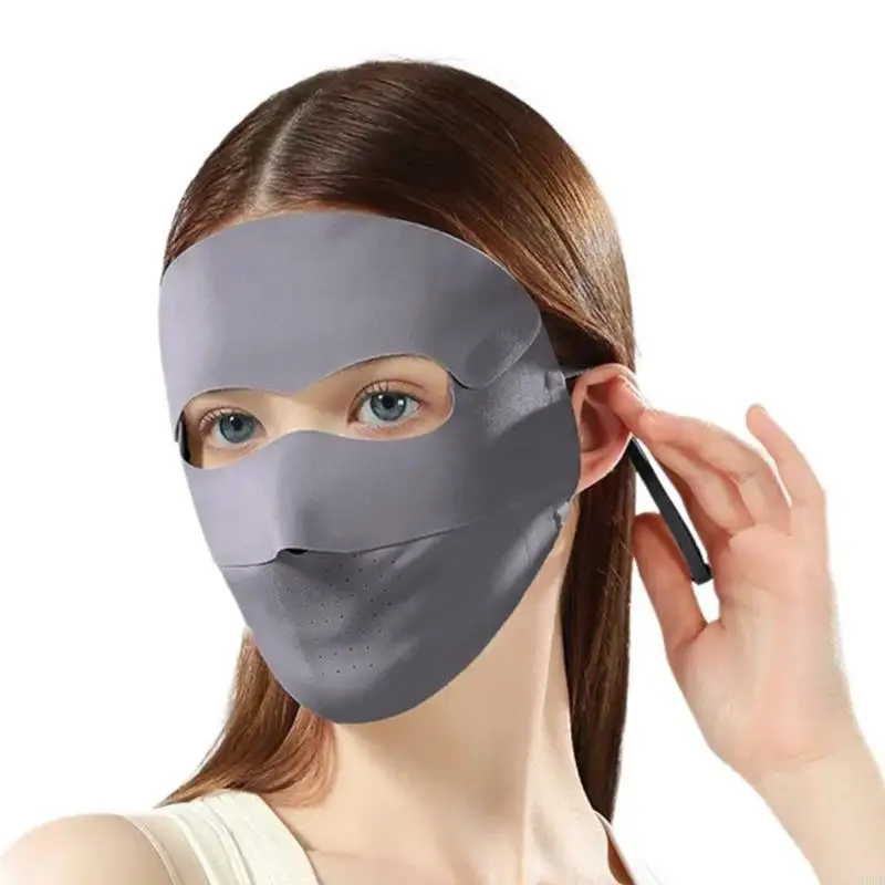N5KB Detachable Sunscreen Mask Face Cover with Detachable Forehead