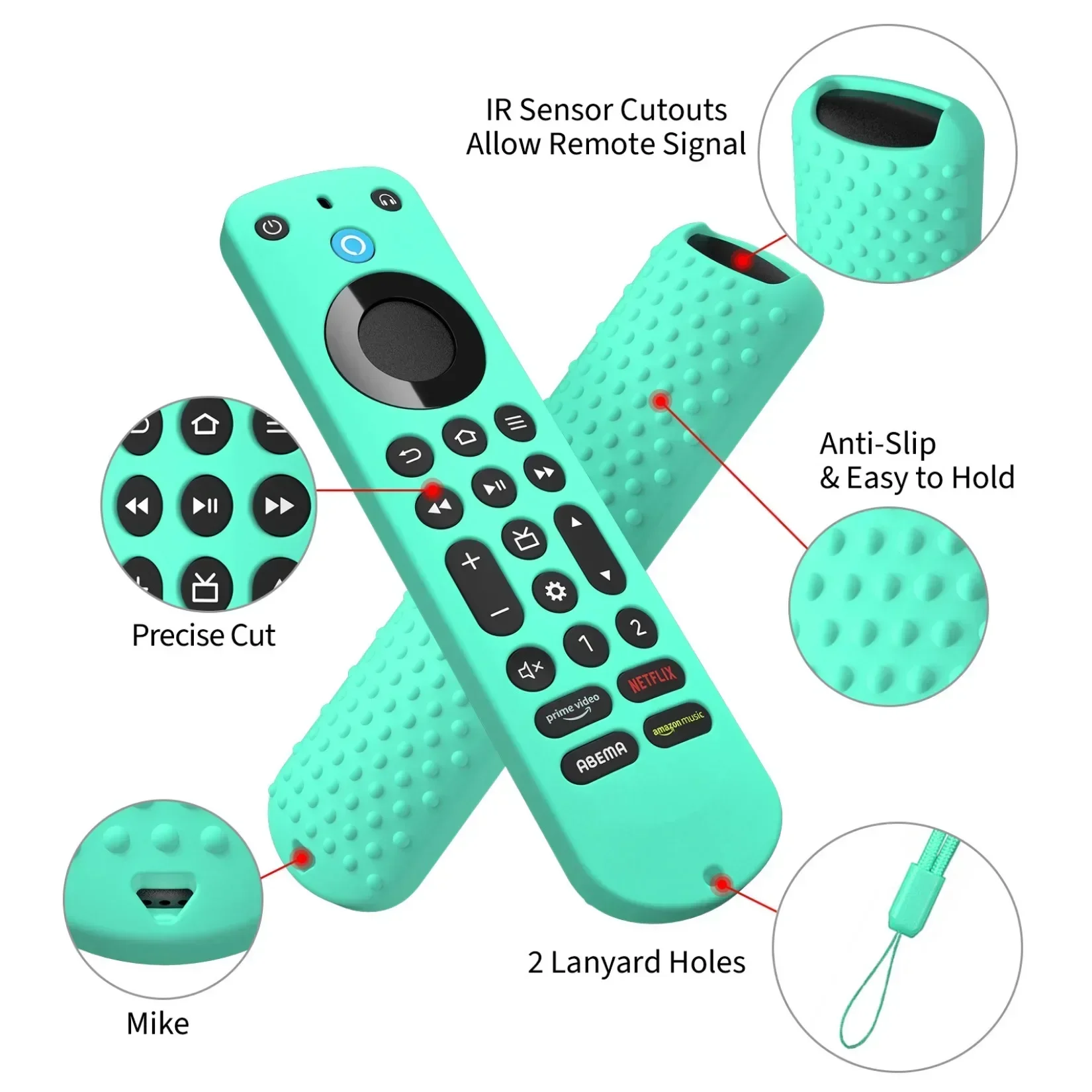 Luminous Silicone TV Remote Protective Case For Fire TV Alexa Voice Remote Pro Glowing In The Dark silicone remote case silicone remote cover silicone remote sleeve remote controller cover silicone case protector