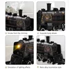 Electric Retro Trains Set Meal  Alloy Car Head  Track Train With Smoke, Light & Sounds Creative Decor Train Model Party Gifts 3