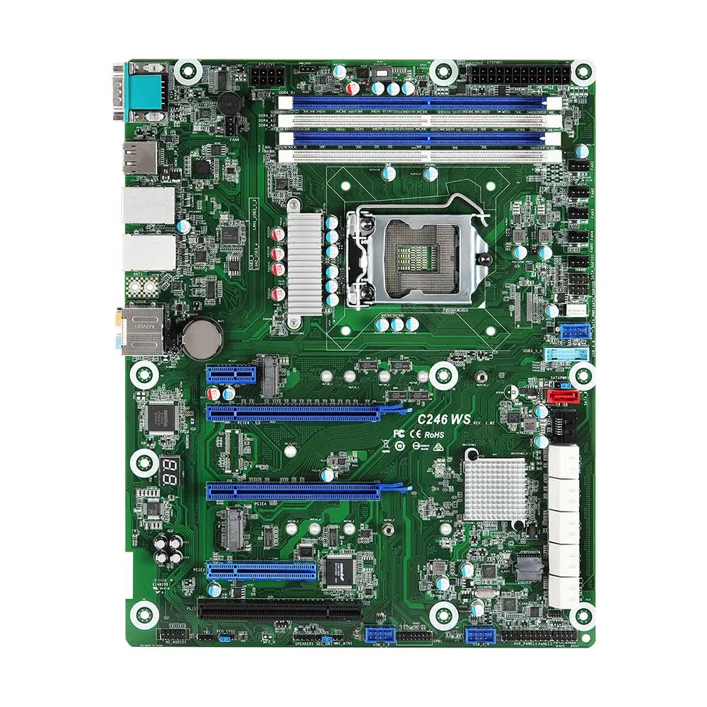 C246WS Brand New Server Motherboard For AsRock Rack C246 WS LGA 1151 DDR4 64GB High Quality 6 C246WS Brand New Server Motherboard For AsRock Rack C246 WS LGA 1151 DDR4 64GB High Quality - Image 4