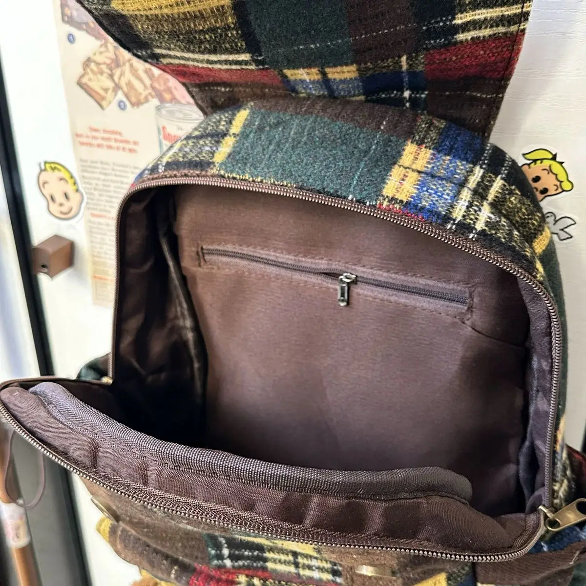 JIAERDI Harajuku Bear Y2k Backpack Women New 2025 High Street Retro Plaid Patchwork Schoolbag Female Casual Mochila Aesthetic