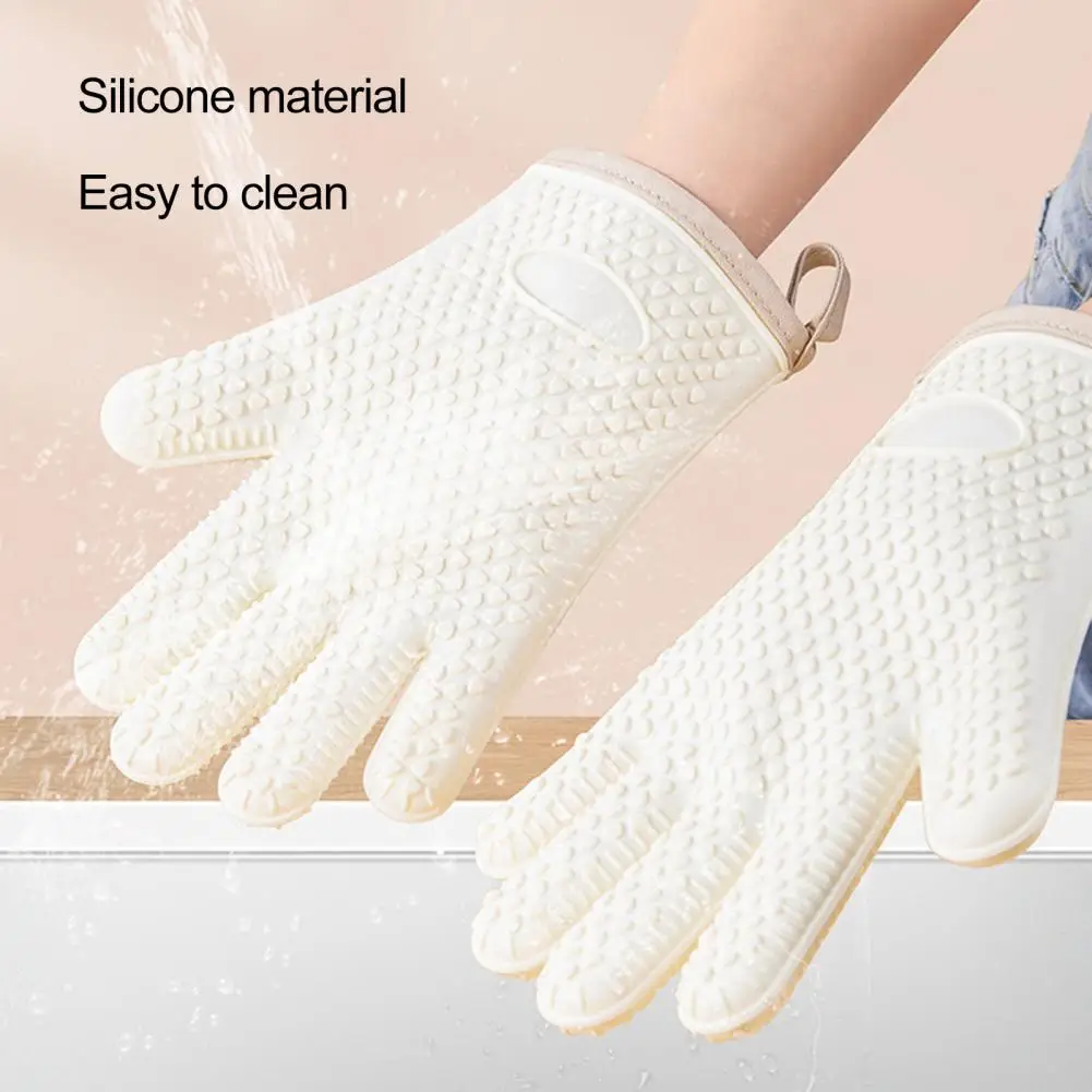 1Pc Heat Insulation Glove Easy to Clean with Lanyard Multipurpose Baking Glove Kitchen Accessories
