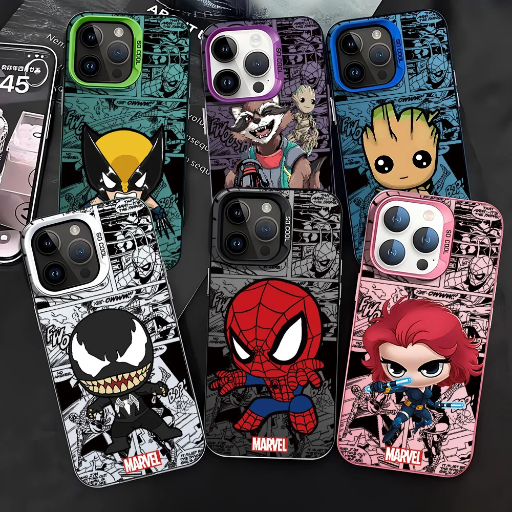Sleek Anti-Fall Matte Back Cover – Cool Superhero Inspired Design