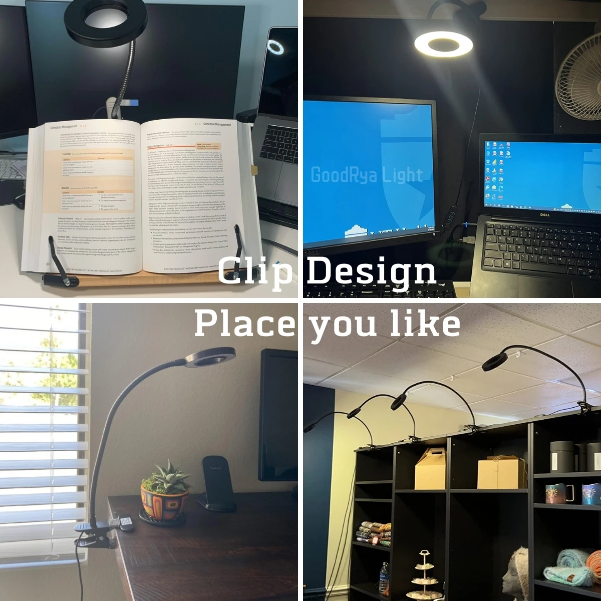 Iluminación de pie LED Flexible para niños, lámpara de mesa, escritorio de trabajo, dormitorio, cama de sujeción ajustable, lámparas de lectura de escritura