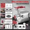 3 Speed Meat Grinder Heavy Duty: Built-in Storage Box, 2 Blades,4 Plates 4