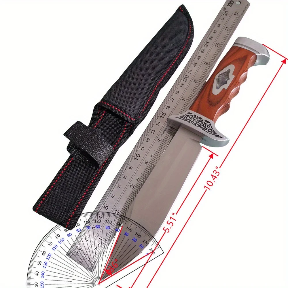 10.4 Inch (265mm) 9CR18MOV Stainless Steel Fixed Blade Knife 2