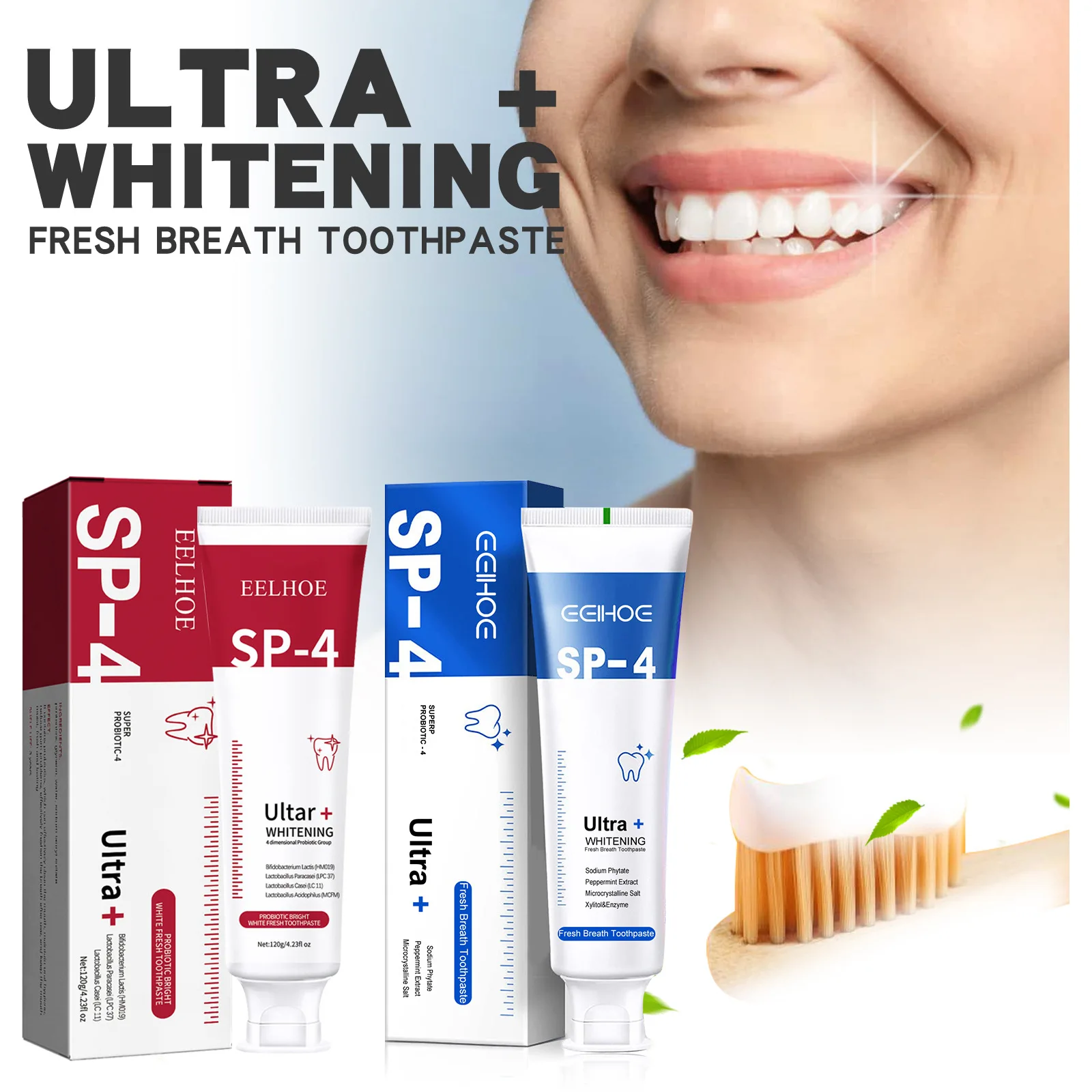 SP-4 Probiotic Caries Toothpaste Whitening Tooth Decay Repair Paste Removal Yellow Plaque Stain Bad Breath Fresh Oral Clean Care