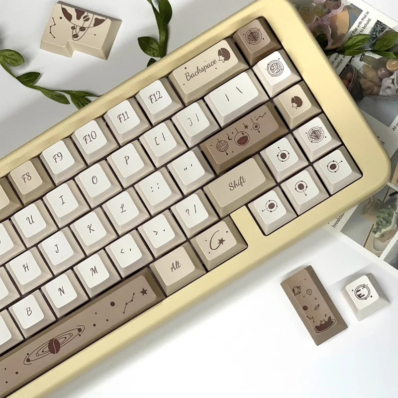 

Coffee Bean Theme Keycaps Set Sublimation Original Key Cap PBT Cherry Profile Keycaps for Mechanical Keyboard Accessories Gift