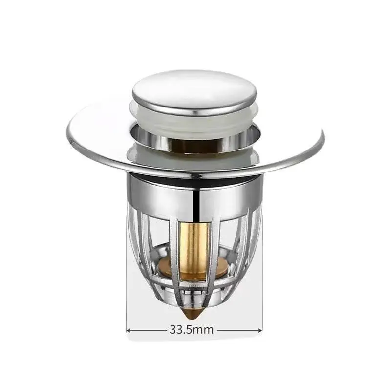 Universal Pop-up Core Drainage Filter Bathroom Sink Plug Washbasin Stopper Kitchen Deodorant Floor Drain Plug Push-type Drain