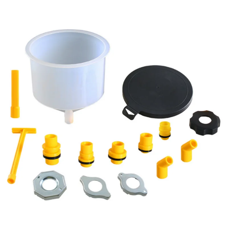 15 Pieces/Set Engine Motor Radiator Coolant Filling Funnel Kit Car Cooling Refill Tools Spill-proof Automobile Funnels filling funnel