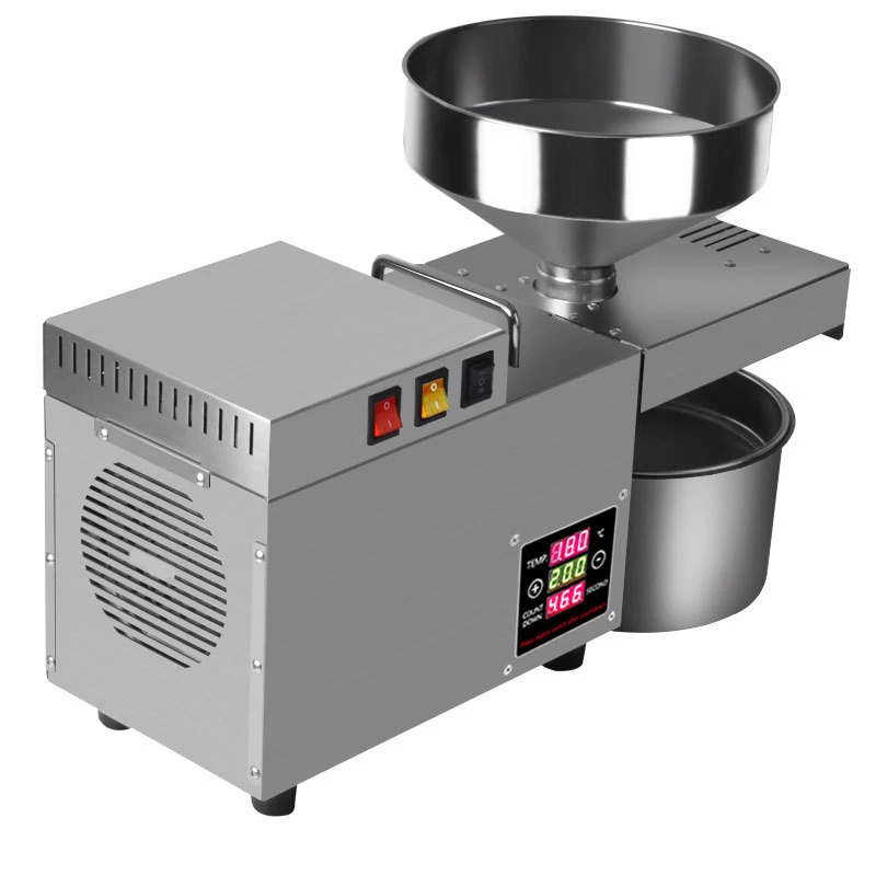 110V/220V Oil Presser Stainless Steel Intelligent Oil Press S9S Commercial Linseed esame Peanut Press 8-13Kg/H