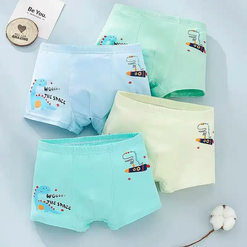 10 Pcs/Lot Boys Boxer Briefs Kids Underwear Baby Underpants Cartoon Print Soft Children Panties 2-12Years boys underwear
