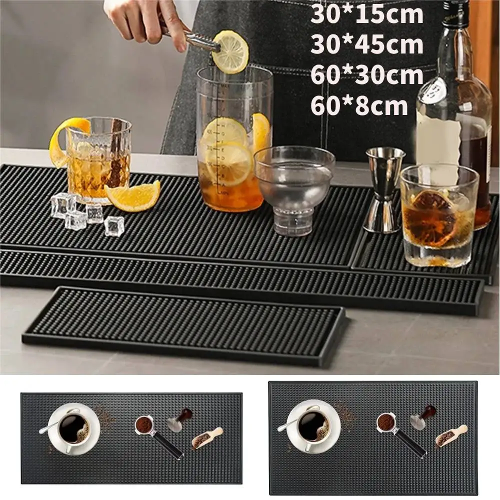 Bar Mat Anti-slip PVC Cafe Bar Mats Home Cup Mat Waterproof Heat Resistant Durable Drain Service Spill for Home Cafe rubber bar mat