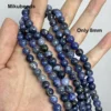 Wholesale Natural Sodalite Stone Smooth Round Loose Bead 15" Strand For Making Jewelry DIY Free shipping 6mm 8mm 10mm 2