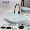 JIENI New Materials Bathroom Sink Faucet Set Multi Style Hand Painted Washbasin Water Droplet Shaped Hot Cold Taps Pop Up Drain 1