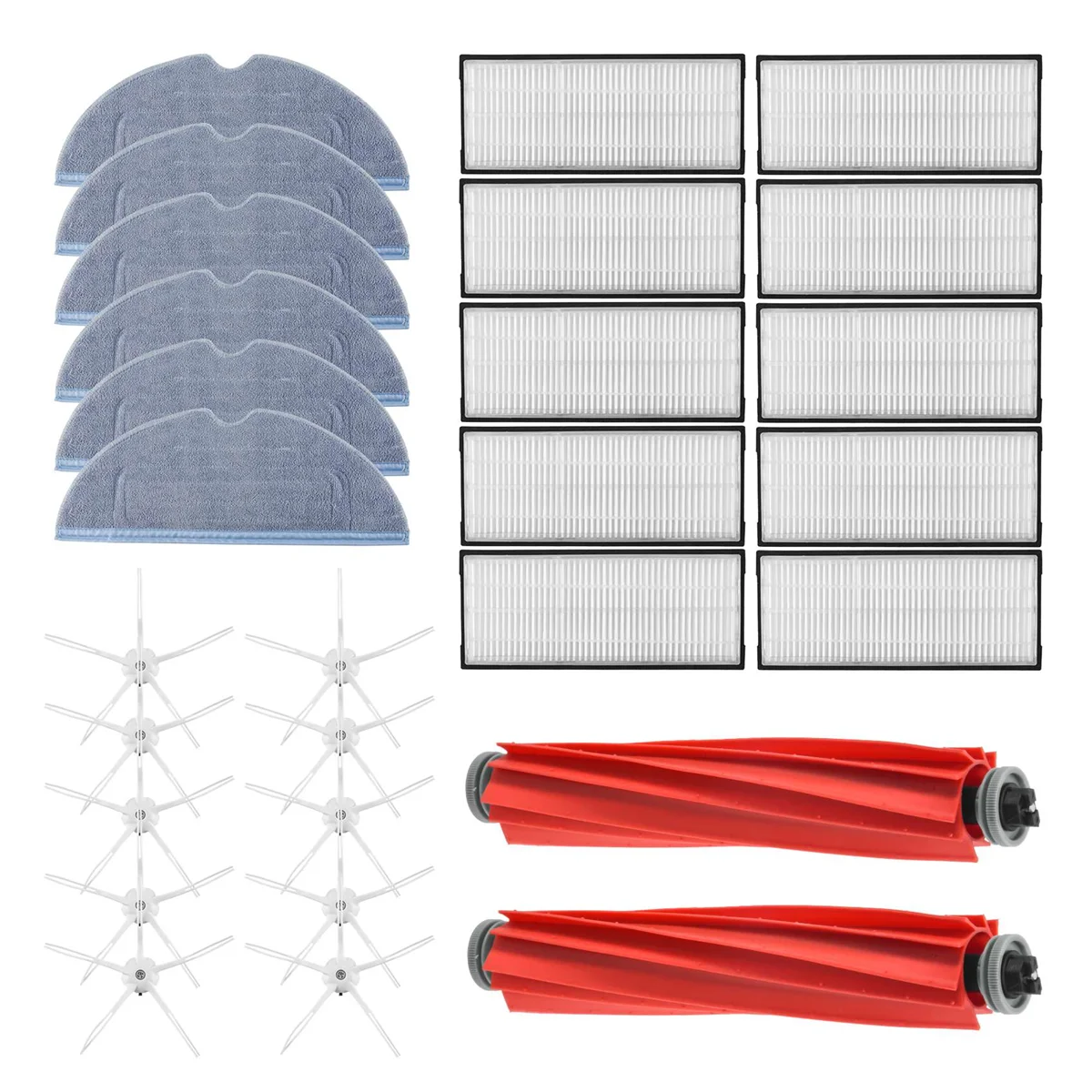 

Съемная резиновая основная щетка с фильтром для Roborock S7 T7S, насадка на швабру, тканевая боковая щетка, детали для пылесоса