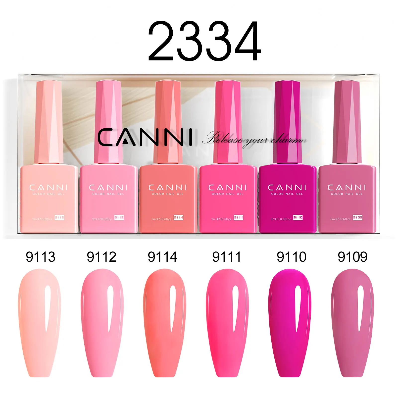 CANNI Hema-Free Nail Gel Polish - Fall Collection: Gorgeous Red & Nude Jelly Tones - Long-Lasting Shine, 9ml