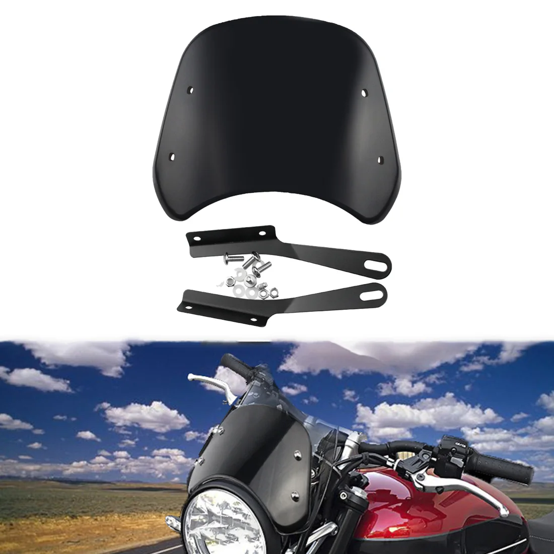 

Защитное стекло для лобового стекла мотоцикла, для Harley, Honda, Yamaha, Kawasaki, Suzuki