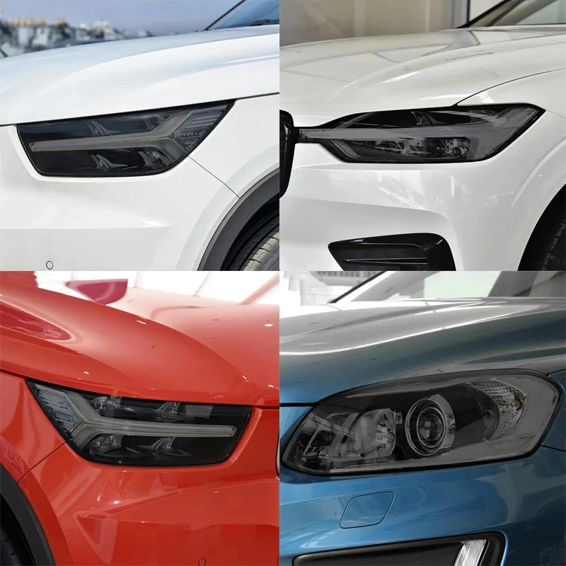 

2 шт. для Volvo XC40 XC60 XC90 S60 S90 V60 V90 2014-2022, аксессуары для переоснащения, тонированные черные наклейки из ТПУ для автомобильных фар, защитная пленка
