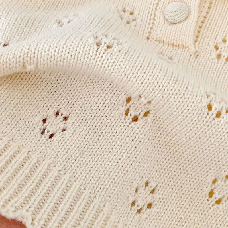 MILANCEL 새 봄  스웨터 3M-3T 니트 중공  소녀 니트웨어 얇은  면화 풀오버 소년 의류