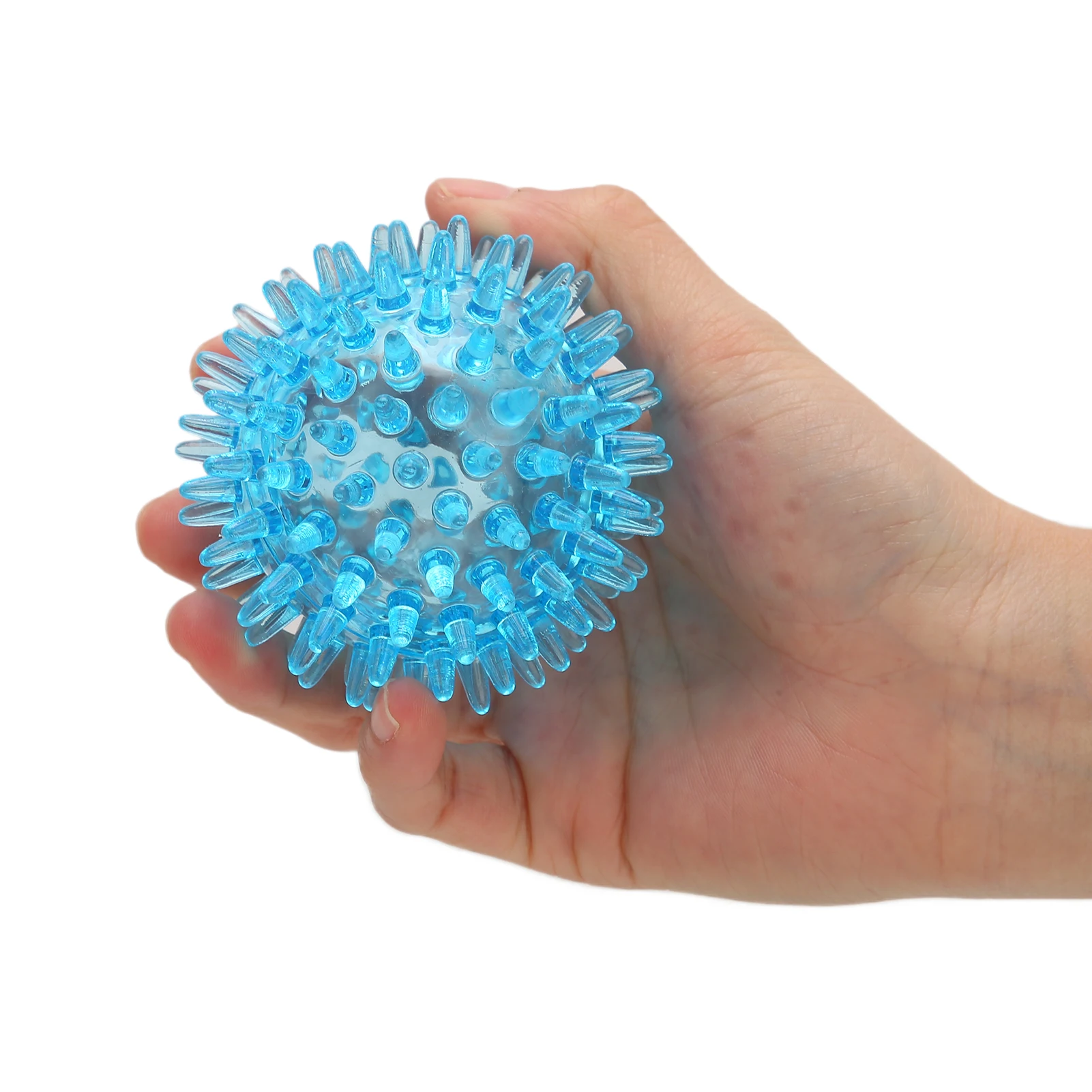 Spiky Ball Hollow Soft Transparent Strength Recovery Exercise Stress Relief Massage Ball Hand Wrist