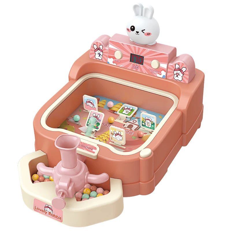 Children's Marbles Toy Kids Ball Shooting LCD Scoring Table Game Cartoon Girl Education With Music Party Room Birthday Gifts 5