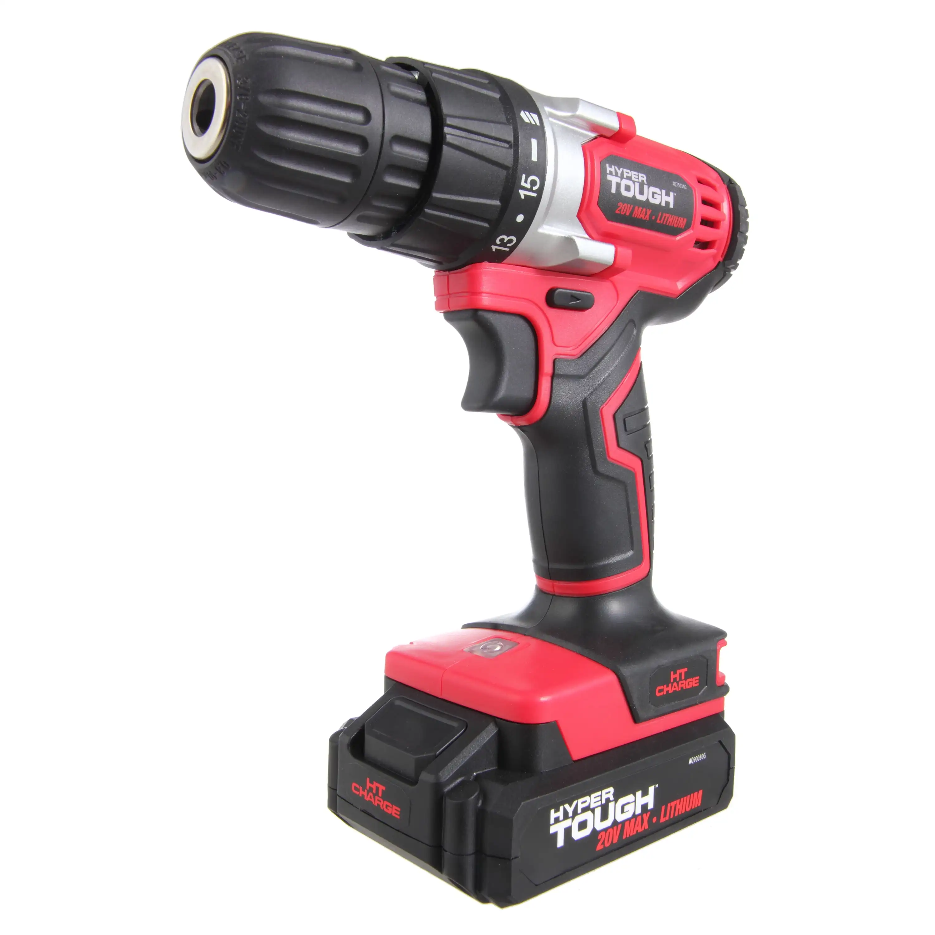 

Hyper Tough 20V Max Lithium-ion Cordless Drill, 3/8 inch Chuck, Variable Speed, with 1.5Ah Lithium-ion Battery