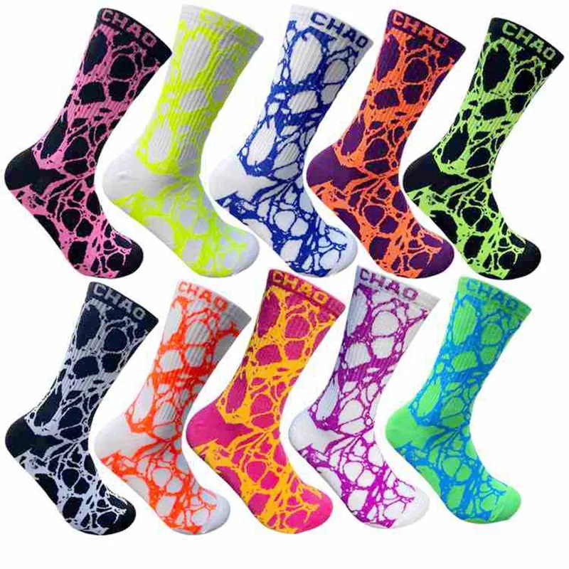 

Fashion Elements Tie-dye Striped Socks Hip Hop Skateboarding Sports Socks Harajuku fun unisex Socks High quality combed cotton