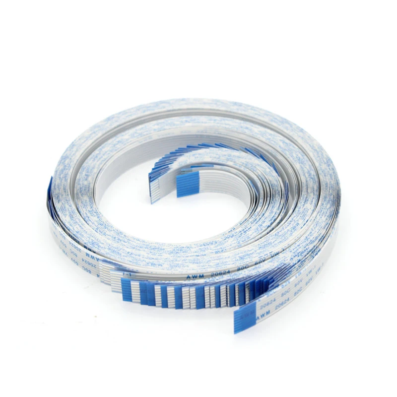 2PCS FPC FFC 리본 유연한 플랫 케이블 4/5/6/8/10/12/14/16/18/20/30/40핀 피치 0.5MM 1.0MM A형 와이어 길이 800MM/1000MM