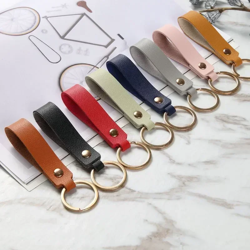 

SMP01 Leather Keychain Business Gift Leather Key Chain Men Women Car Key Strap Waist Wallet KeyChains Keyrings